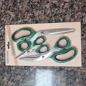 Menards 3 piece Stainless Steel Blade Titanium Scissors Set 9" 8" 5.25" NEW